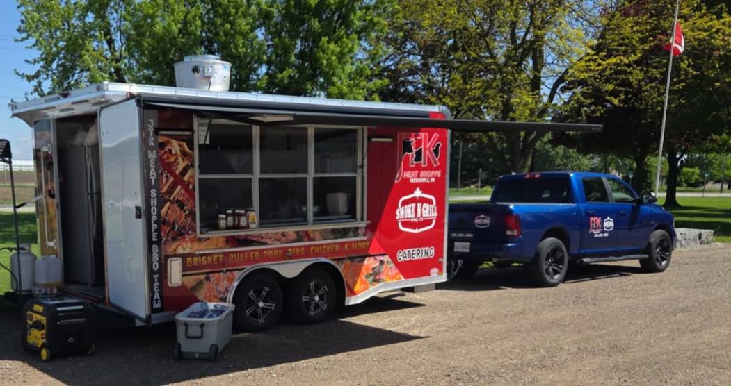 Branded Smoke N Grill food truck trailer exterior