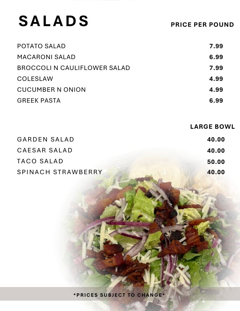 Catering menu page 5